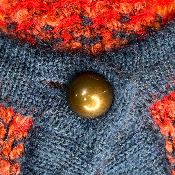 Vintage Allison H mohair plaid oversized sweater cardigan - Picture 8 of 12